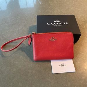 Coral Coach Wristlet/Wallet (NWT)